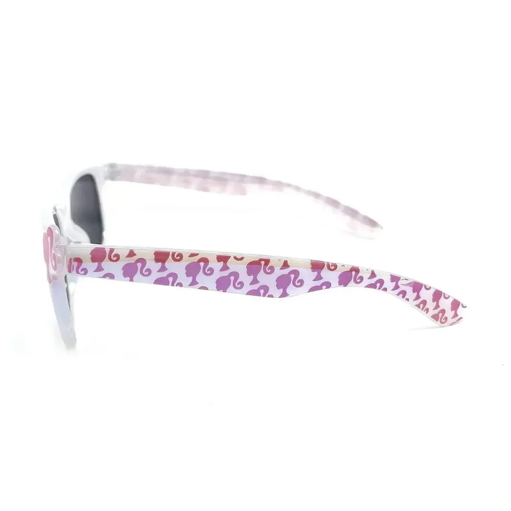 Barbie Girl's White Fashion Sunglasses with Barbie Icon 100% UV Protection Pink